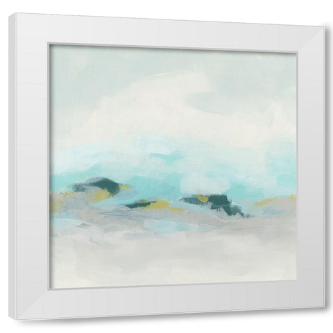 Beach Mist II White Modern Wood Framed Art Print by Vess, June Erica
