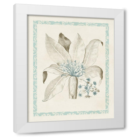 Willow Blue Besler V White Modern Wood Framed Art Print by Vision Studio