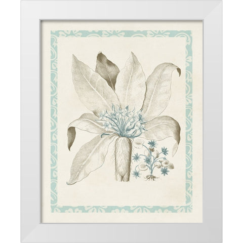 Willow Blue Besler V White Modern Wood Framed Art Print by Vision Studio