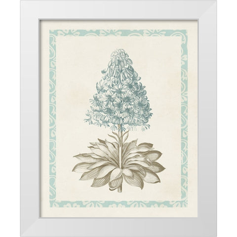 Willow Blue Besler VI White Modern Wood Framed Art Print by Vision Studio