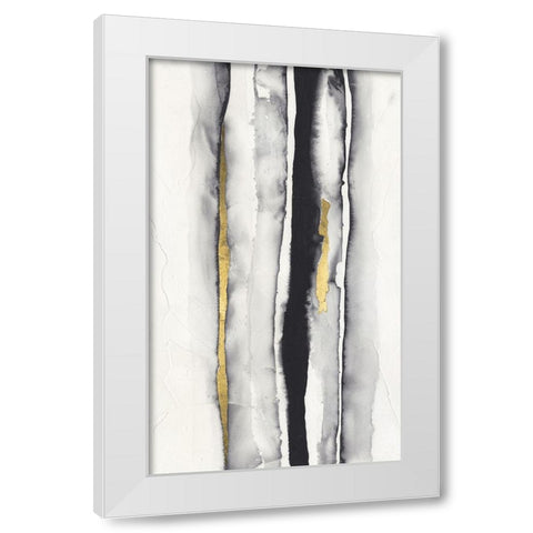 Inked Bands I White Modern Wood Framed Art Print by Willett, Michael