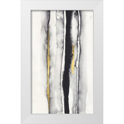 Inked Bands I White Modern Wood Framed Art Print by Willett, Michael