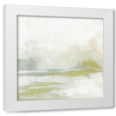 Citron Horizon II White Modern Wood Framed Art Print by Vess, June Erica