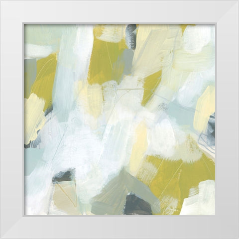 Greenlit I White Modern Wood Framed Art Print by Vess, June Erica