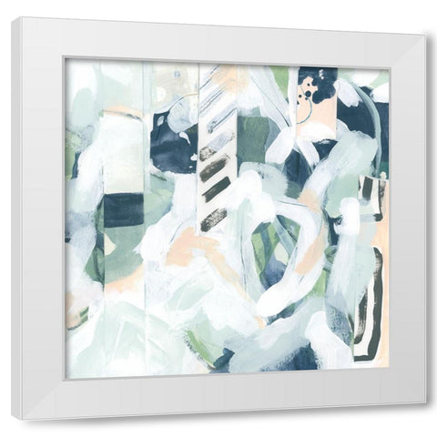 Tropical Inflection II White Modern Wood Framed Art Print by Vess, June Erica