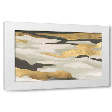 Golden Valley Sands I White Modern Wood Framed Art Print by Vess, June Erica