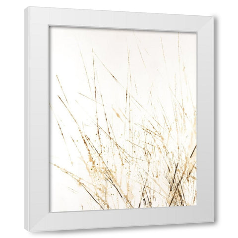 Golden Sea Oats I White Modern Wood Framed Art Print by Lam, Vanna