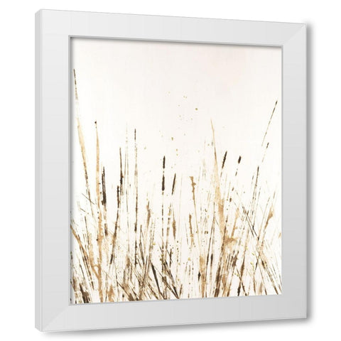 Golden Sea Oats II White Modern Wood Framed Art Print by Lam, Vanna