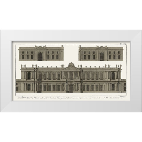 Buildings And Facades I White Modern Wood Framed Art Print by Vision Studio