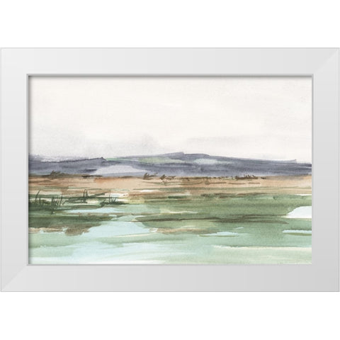 Serene Mountain View I White Modern Wood Framed Art Print by Harper, Ethan