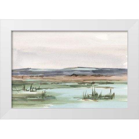 Serene Mountain View II White Modern Wood Framed Art Print by Harper, Ethan