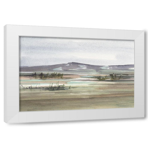 Muted Marsh I White Modern Wood Framed Art Print by Harper, Ethan