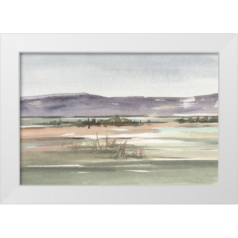 Muted Marsh II White Modern Wood Framed Art Print by Harper, Ethan