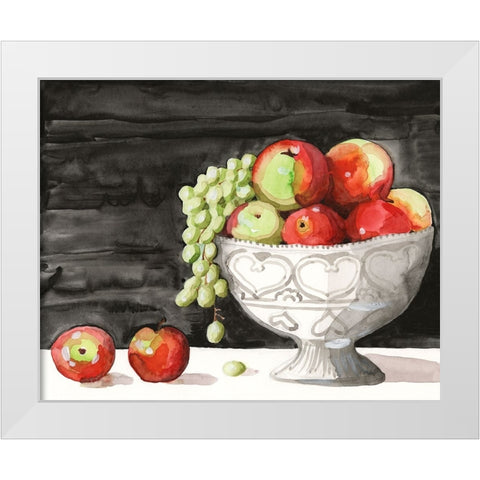 Watercolor Fruit Bowl I White Modern Wood Framed Art Print by Longley, Alicia