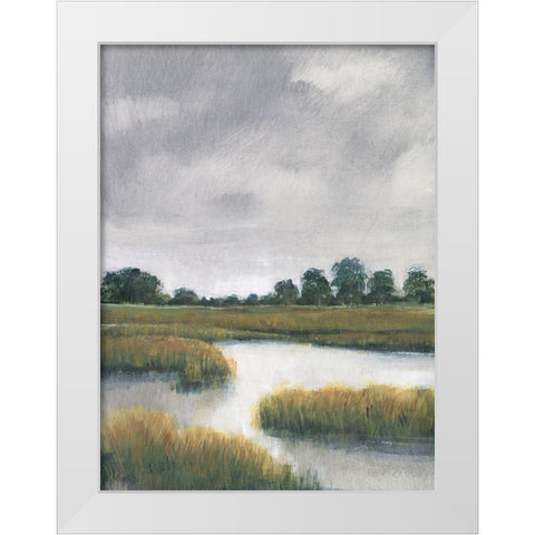 Salt Marshes II White Modern Wood Framed Art Print by OToole, Tim