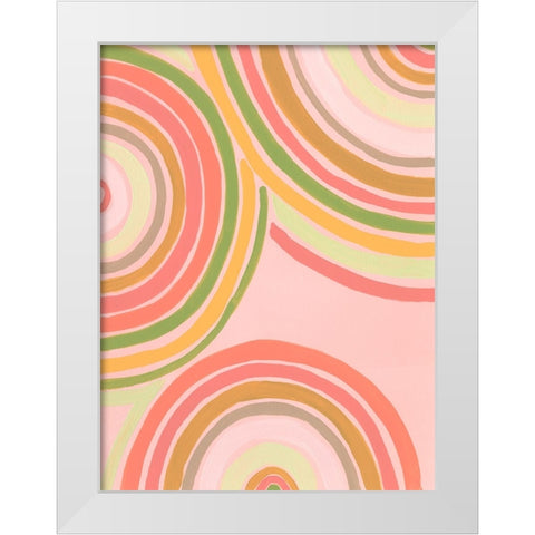 Abstract Rainbow I White Modern Wood Framed Art Print by Moore, Regina