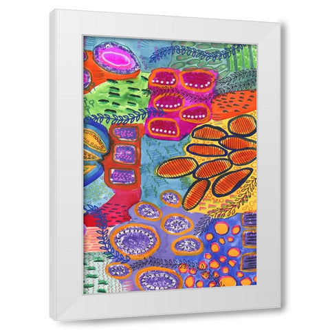 Vibrantly Changing II White Modern Wood Framed Art Print by Moore, Regina