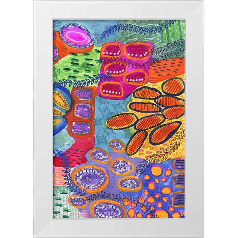 Vibrantly Changing II White Modern Wood Framed Art Print by Moore, Regina
