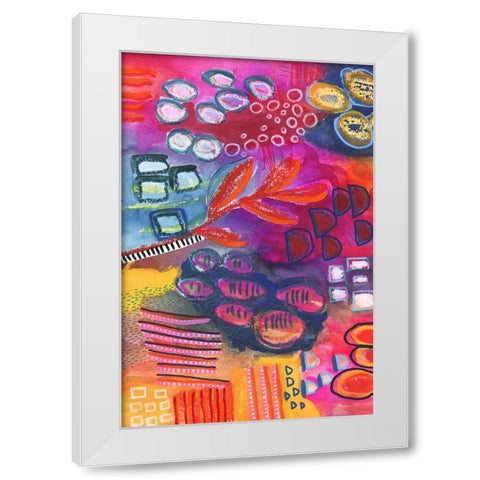 Vivaciously Changing I White Modern Wood Framed Art Print by Moore, Regina