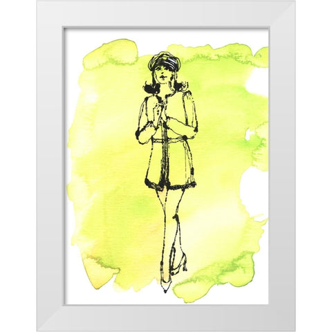 60s Fab I White Modern Wood Framed Art Print by Moore, Regina