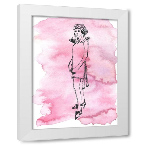 60s Fab II White Modern Wood Framed Art Print by Moore, Regina