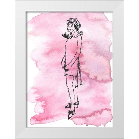 60s Fab II White Modern Wood Framed Art Print by Moore, Regina