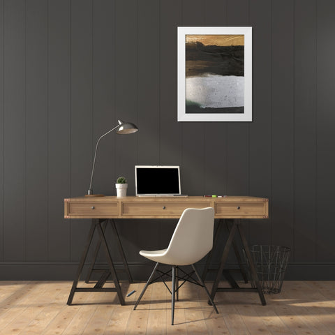 Embellished Coastal Plain I White Modern Wood Framed Art Print by Lam, Vanna