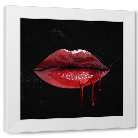 Glam Kiss II White Modern Wood Framed Art Print by Barnes, Victoria