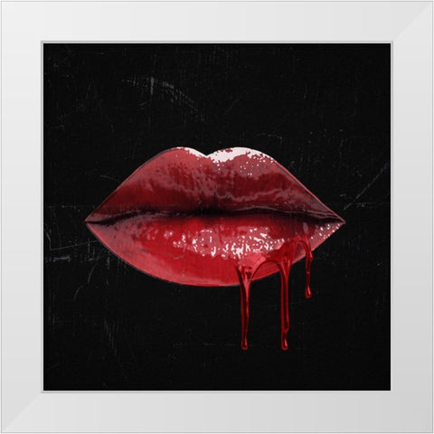 Glam Kiss II White Modern Wood Framed Art Print by Barnes, Victoria