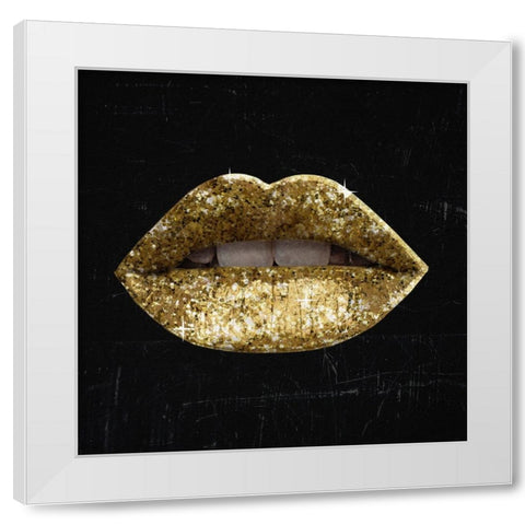 Glam Kiss III White Modern Wood Framed Art Print by Barnes, Victoria