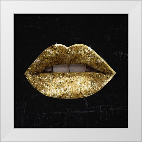 Glam Kiss III White Modern Wood Framed Art Print by Barnes, Victoria