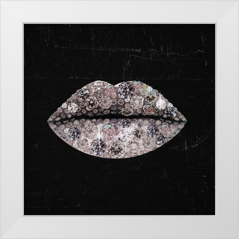 Glam Kiss IV White Modern Wood Framed Art Print by Barnes, Victoria