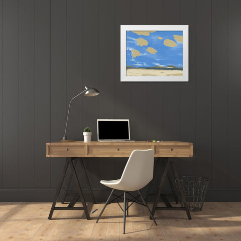 Textured Beachscape I White Modern Wood Framed Art Print by Green, Jacob