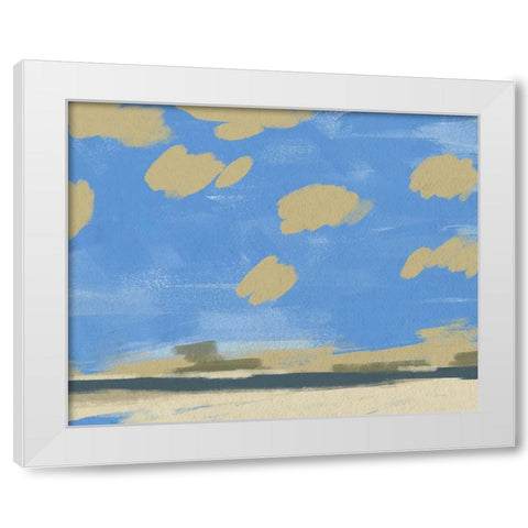 Textured Beachscape II White Modern Wood Framed Art Print by Green, Jacob