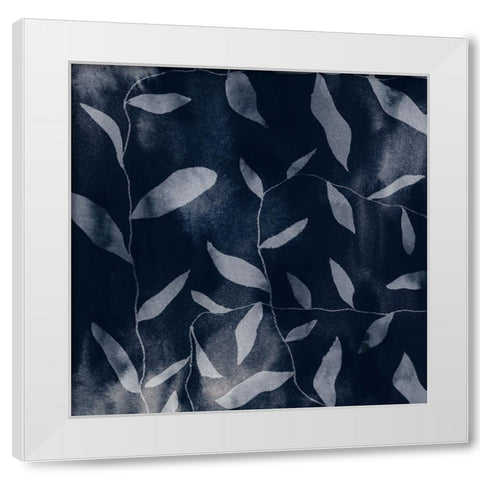 Shadowy Vines I White Modern Wood Framed Art Print by Barnes, Victoria