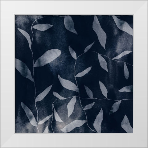 Shadowy Vines I White Modern Wood Framed Art Print by Barnes, Victoria