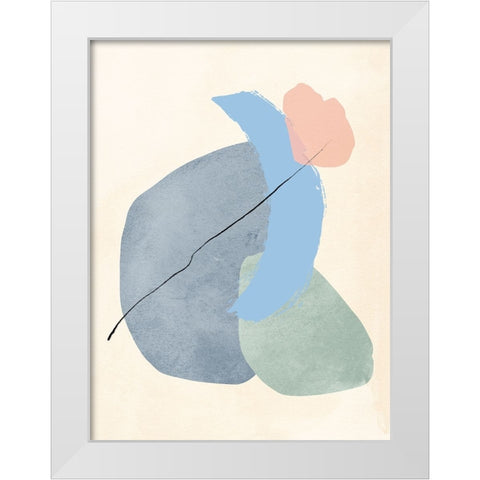Pastel Assemblage II White Modern Wood Framed Art Print by Green, Jacob
