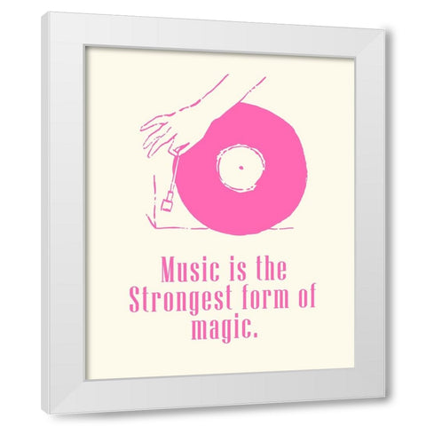 Sweet Melody IV White Modern Wood Framed Art Print by Wang, Melissa