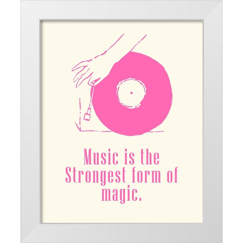 Sweet Melody IV White Modern Wood Framed Art Print by Wang, Melissa