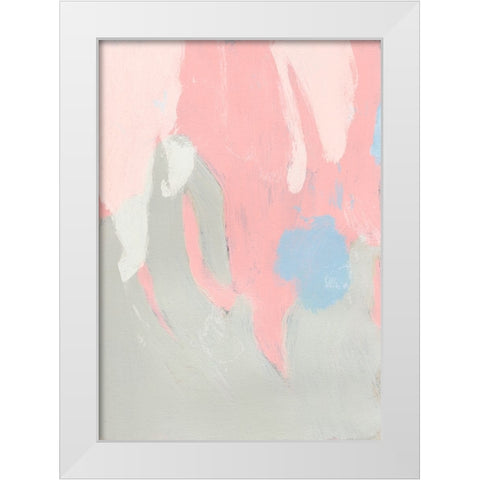 Blushing Abstract I White Modern Wood Framed Art Print by Green, Jacob