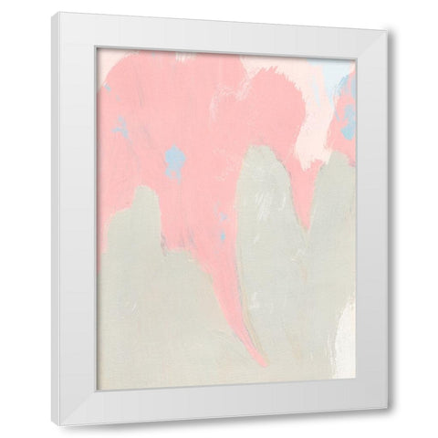 Blushing Abstract IV White Modern Wood Framed Art Print by Green, Jacob