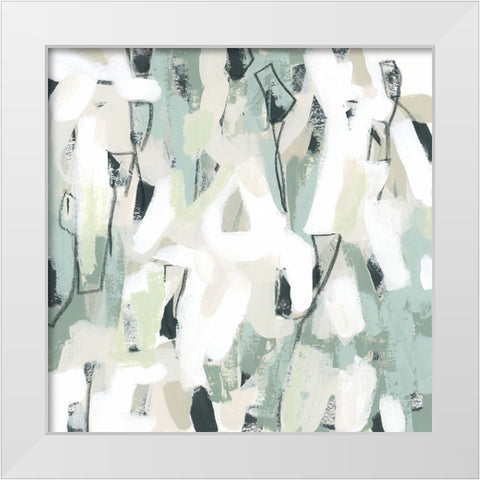 Sage Scales III White Modern Wood Framed Art Print by Vess, June Erica