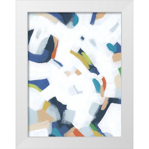 Bright Orbit I White Modern Wood Framed Art Print by Vess, June Erica