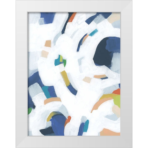 Bright Orbit II White Modern Wood Framed Art Print by Vess, June Erica