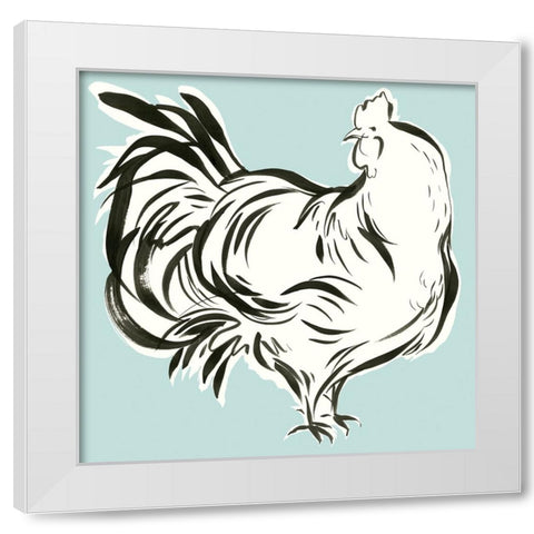 Galliformes I White Modern Wood Framed Art Print by Marr, Laura