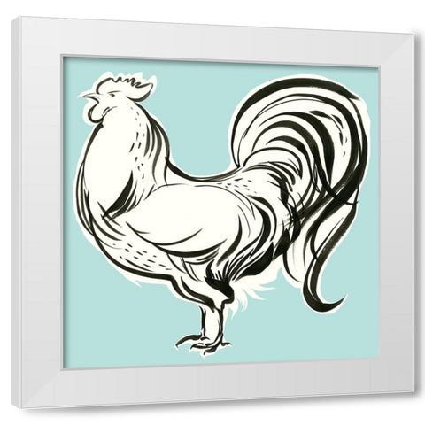 Galliformes II White Modern Wood Framed Art Print by Marr, Laura