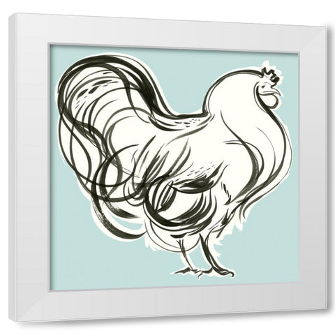 Galliformes IV White Modern Wood Framed Art Print by Marr, Laura