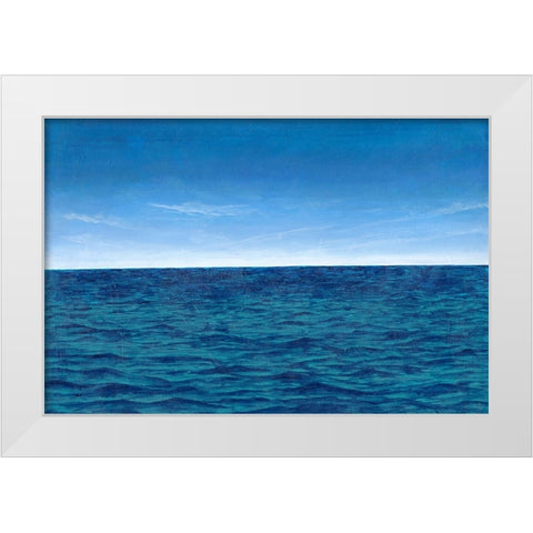 Open Water II White Modern Wood Framed Art Print by Willett, Michael