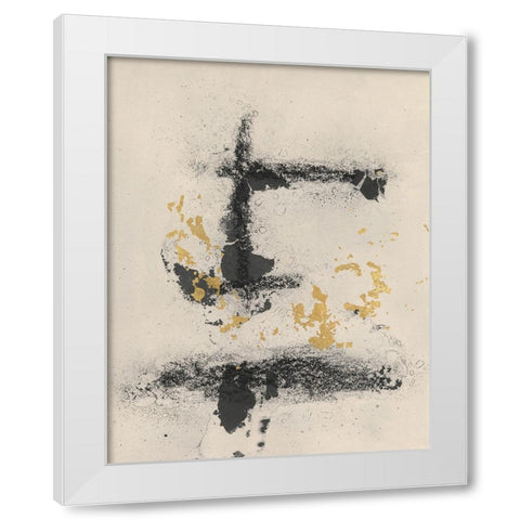 Charcoal Remnants II White Modern Wood Framed Art Print by Willett, Michael