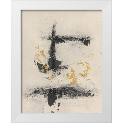 Charcoal Remnants II White Modern Wood Framed Art Print by Willett, Michael